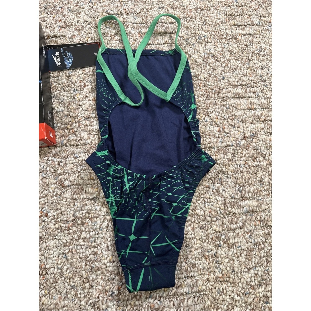 Speedo Endurance+ Racing Cut Swimsuit Women 20 One Back Competition Galactic - Picture 4 of 5